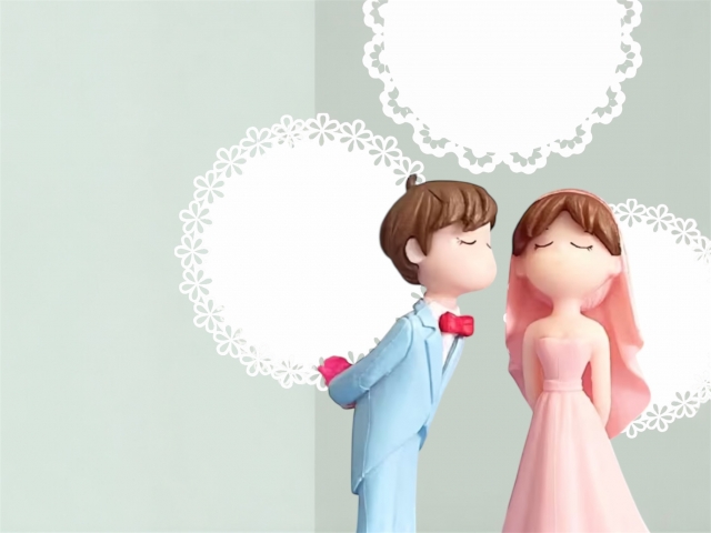 新郎新婦の人形